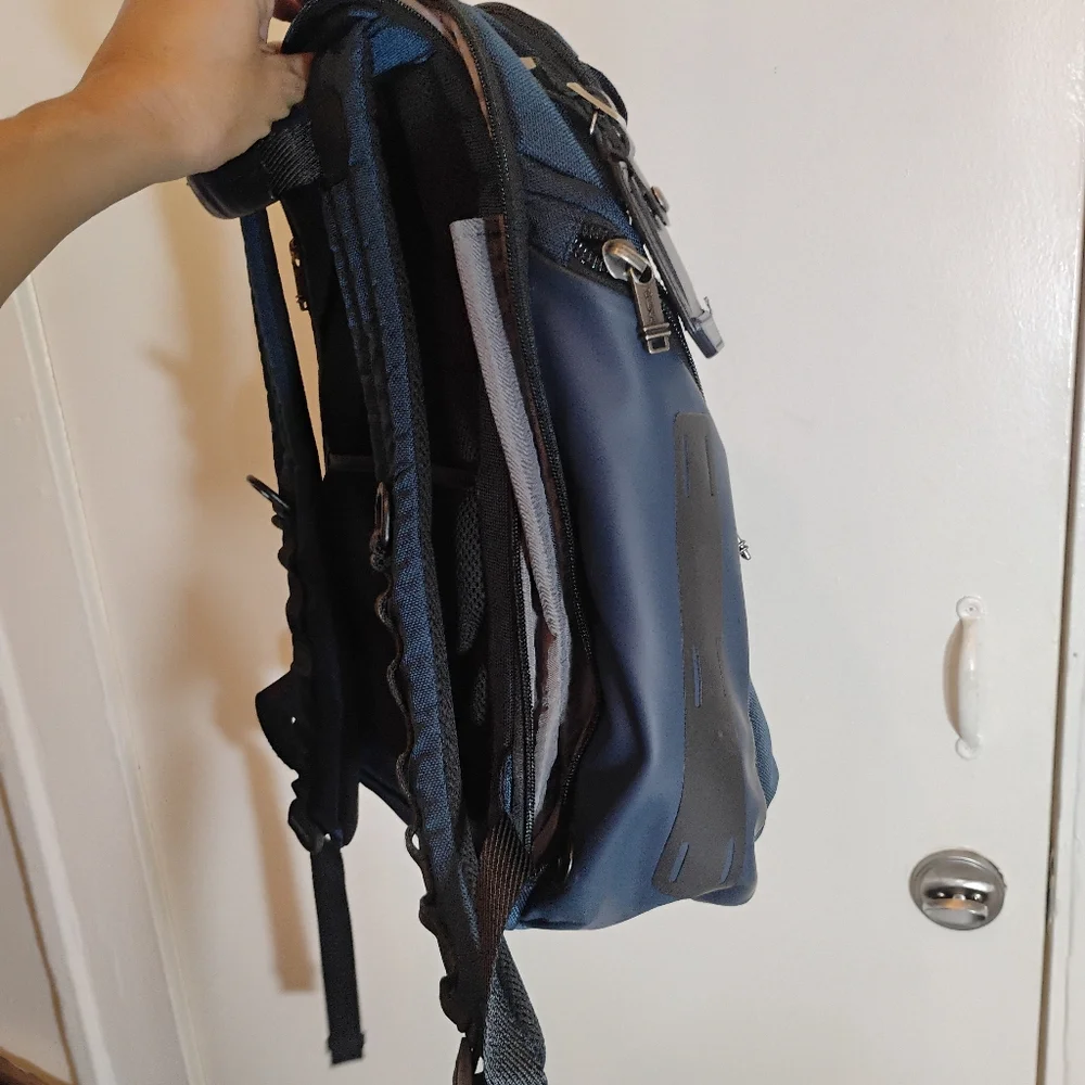 TUMI Men's Alpha Bravo Luxury Backpack Blue Read